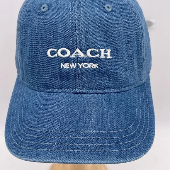 Coach Signature Denim Baseball Hat - Picture 2 of 13